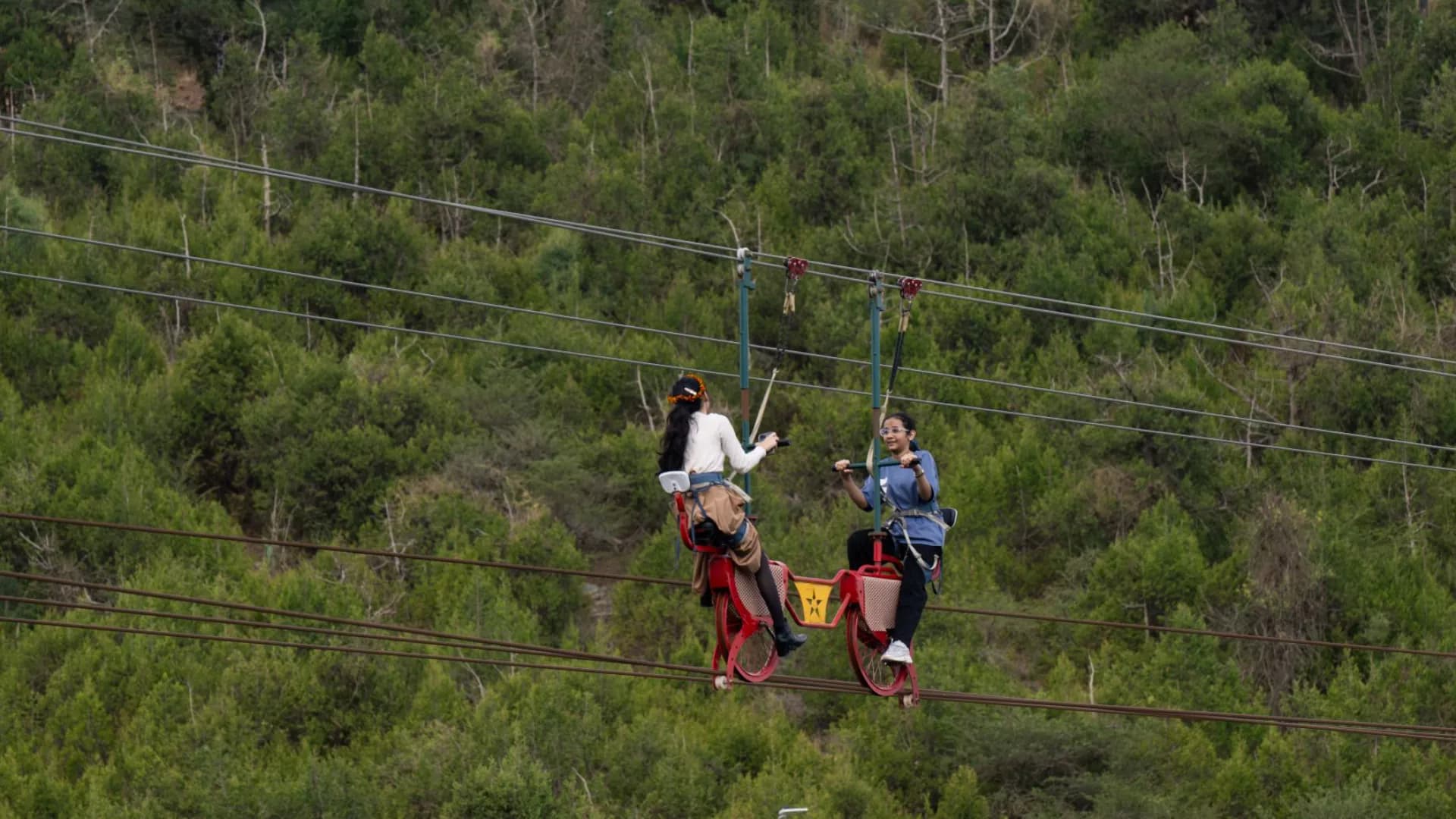 The zip-lining experience in Raghadan